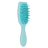 brosse silicone souple cheveux bleu