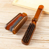 brosse a cheveux poils de sanglier pliable